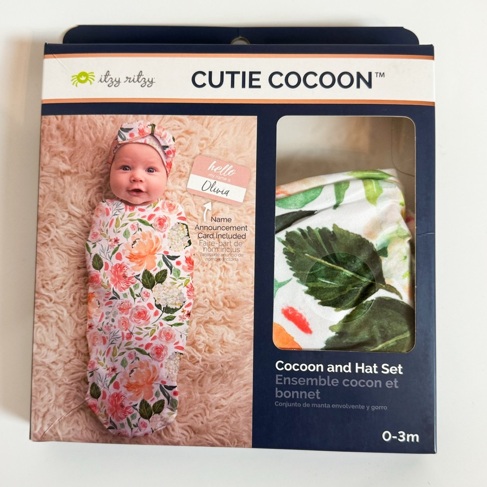 Itzy Ritzy Cutie Cocoon Swaddle and Hat Set